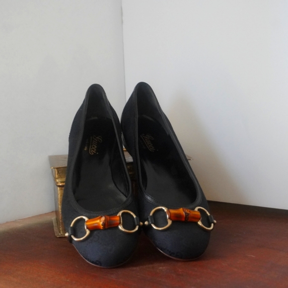 Gucci black ballet flats EUC Authentic Horse-bit Style - Picture 2 of 9
